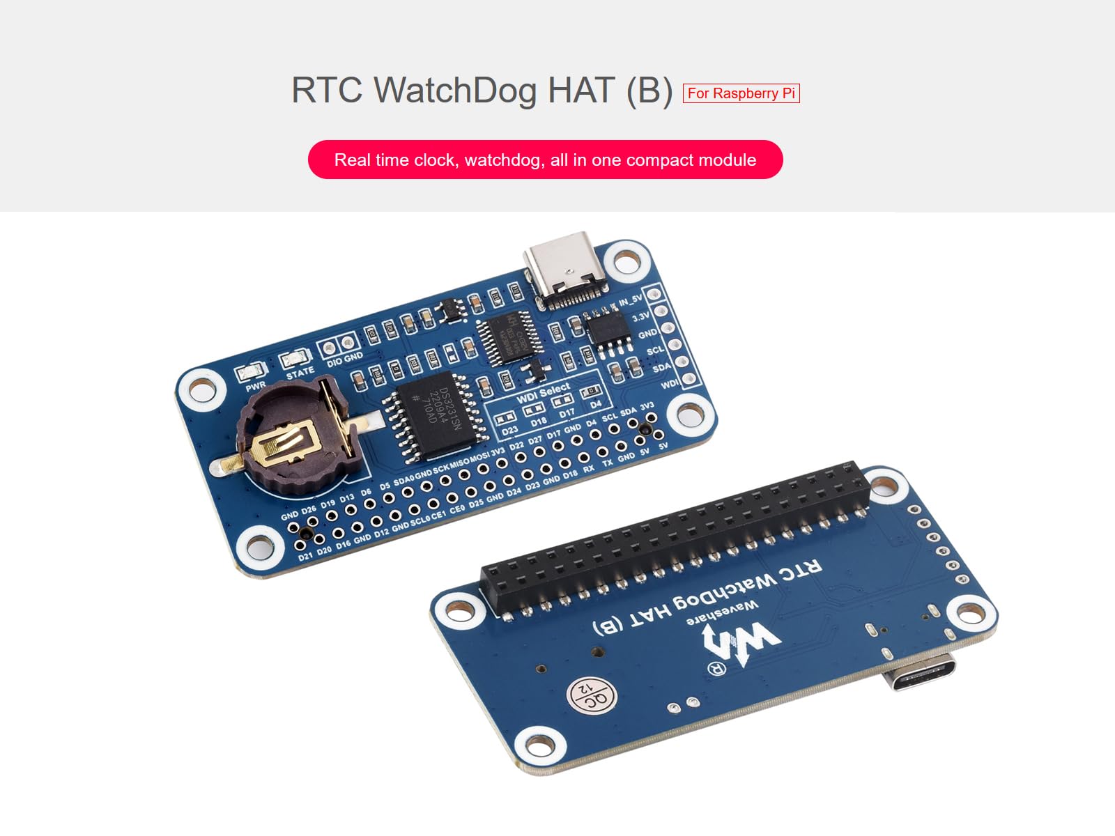 センサー　RET ROSPEC 3点セット　11速 Amazon.com: RTC WatchDog HAT for Raspberry Pi 4B/3B+/3B/2B/Zero W